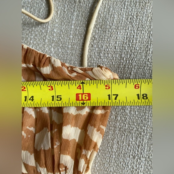 Camila Coelho Dress Women’s Medium Bailee Midi Brown Zebra Revolve - Picture 13 of 16